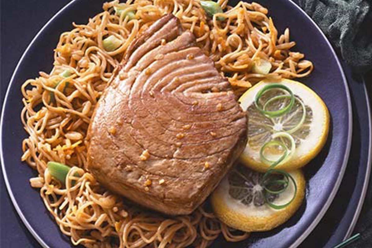 Teriyaki Tuna Steaks with Rice & Noodles starticles